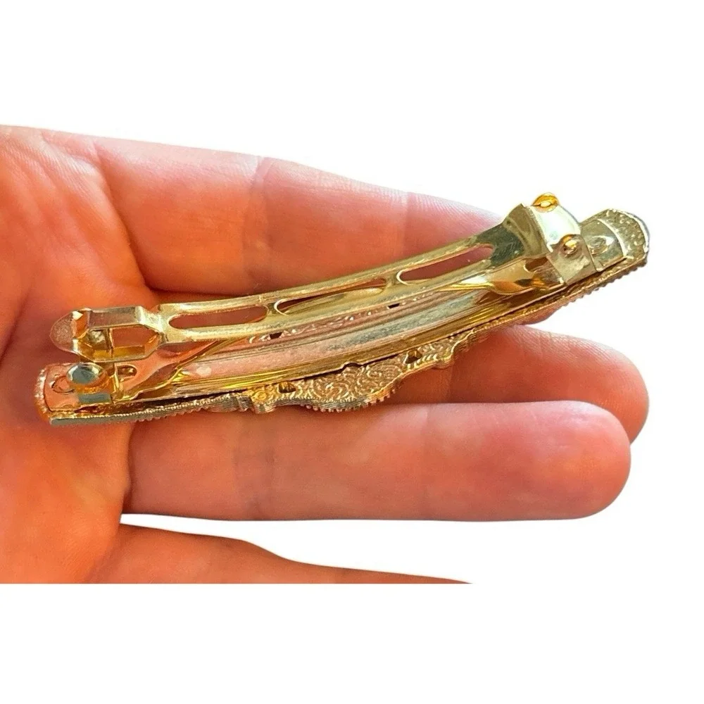 Vintage Gold Tone Hair Barette